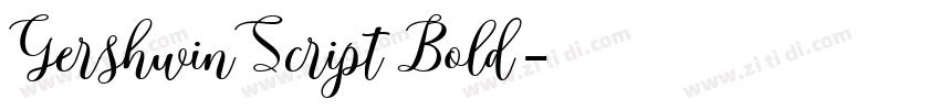 GershwinScript Bold字体转换